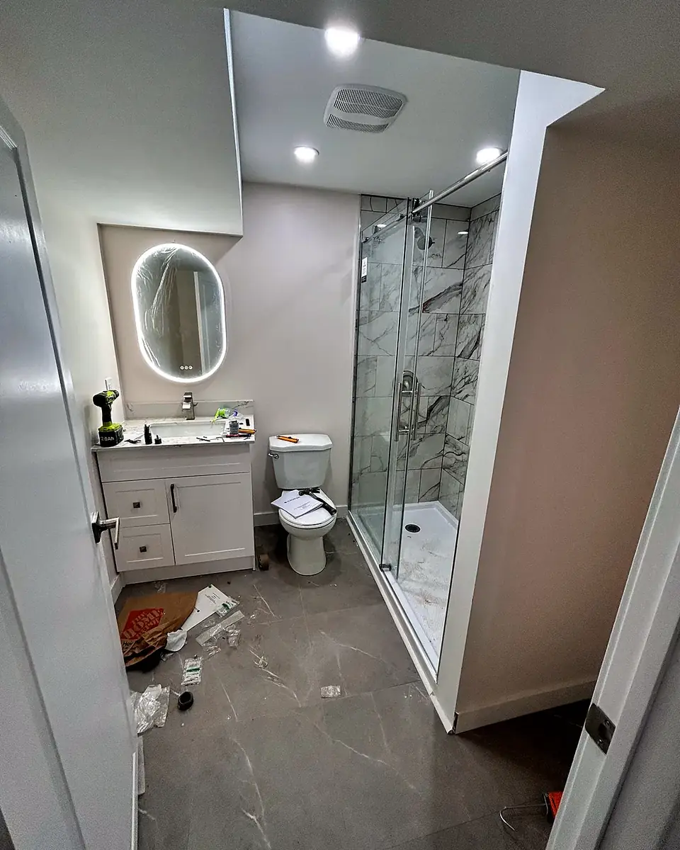 Basement bathroom after renovation